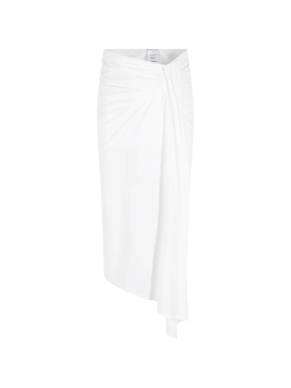 Amazuìn Emma gathered asymmetric midi skirt - Bianco