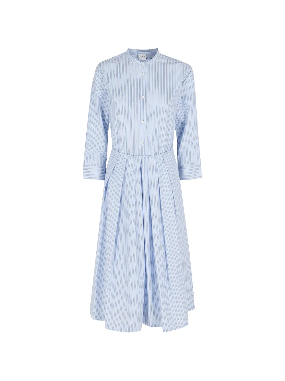 ASPESI striped poplin midi dress - Blu