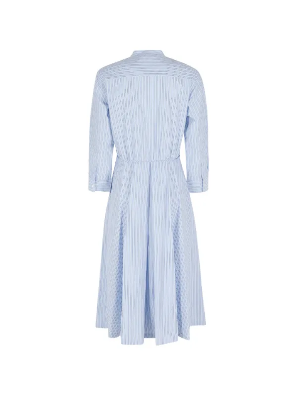 striped poplin midi dress English Factory