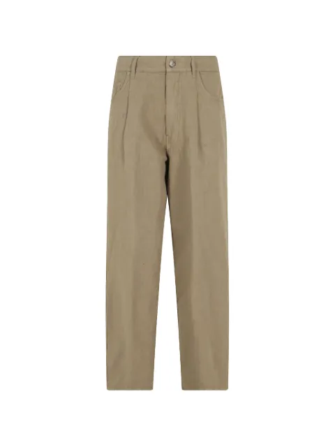 Kiltie pleated tapered trousers