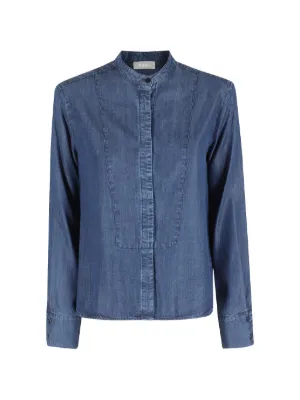 Merci Sheer Cotton Shirt | Blue | FARFETCH GE