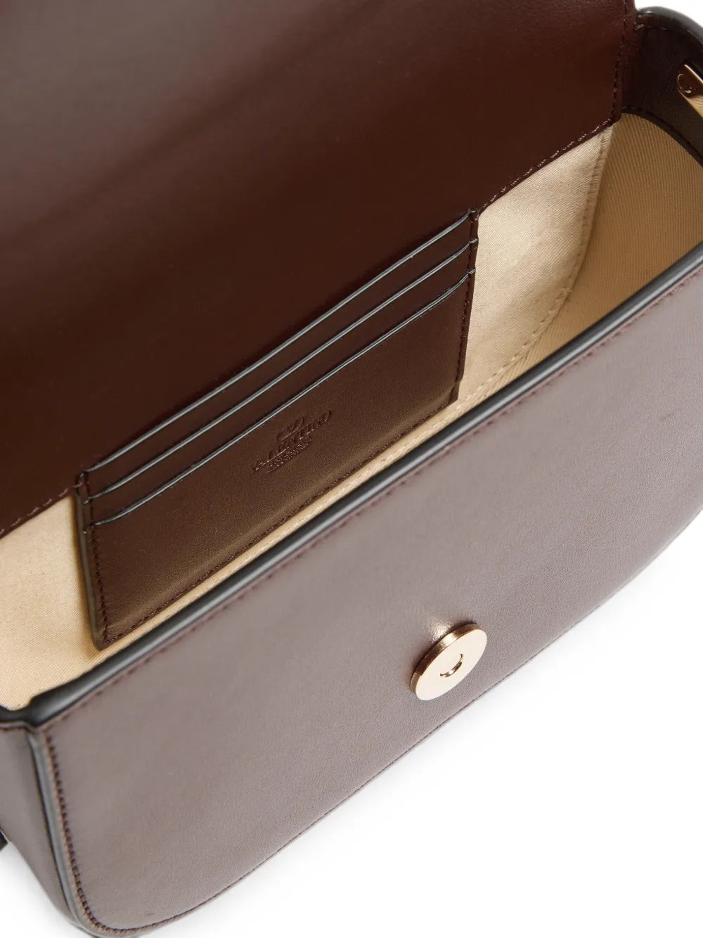 Valentino Garavani VLogo Walk kleine kalfsleren crossbodytas Bruin