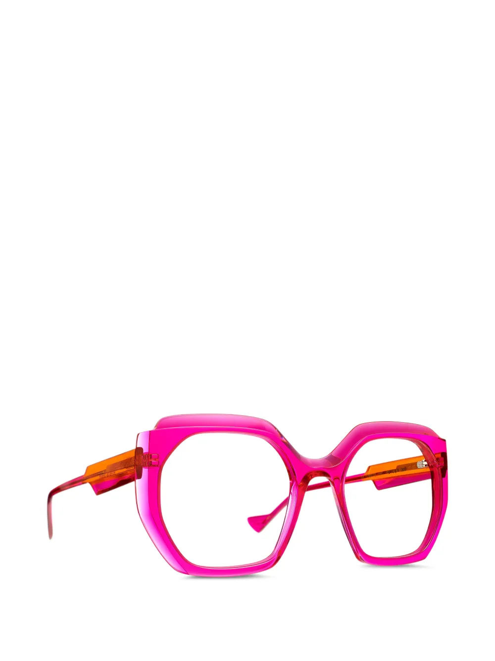 Caroline Abram Petula geometric-frame glasses - Rosa