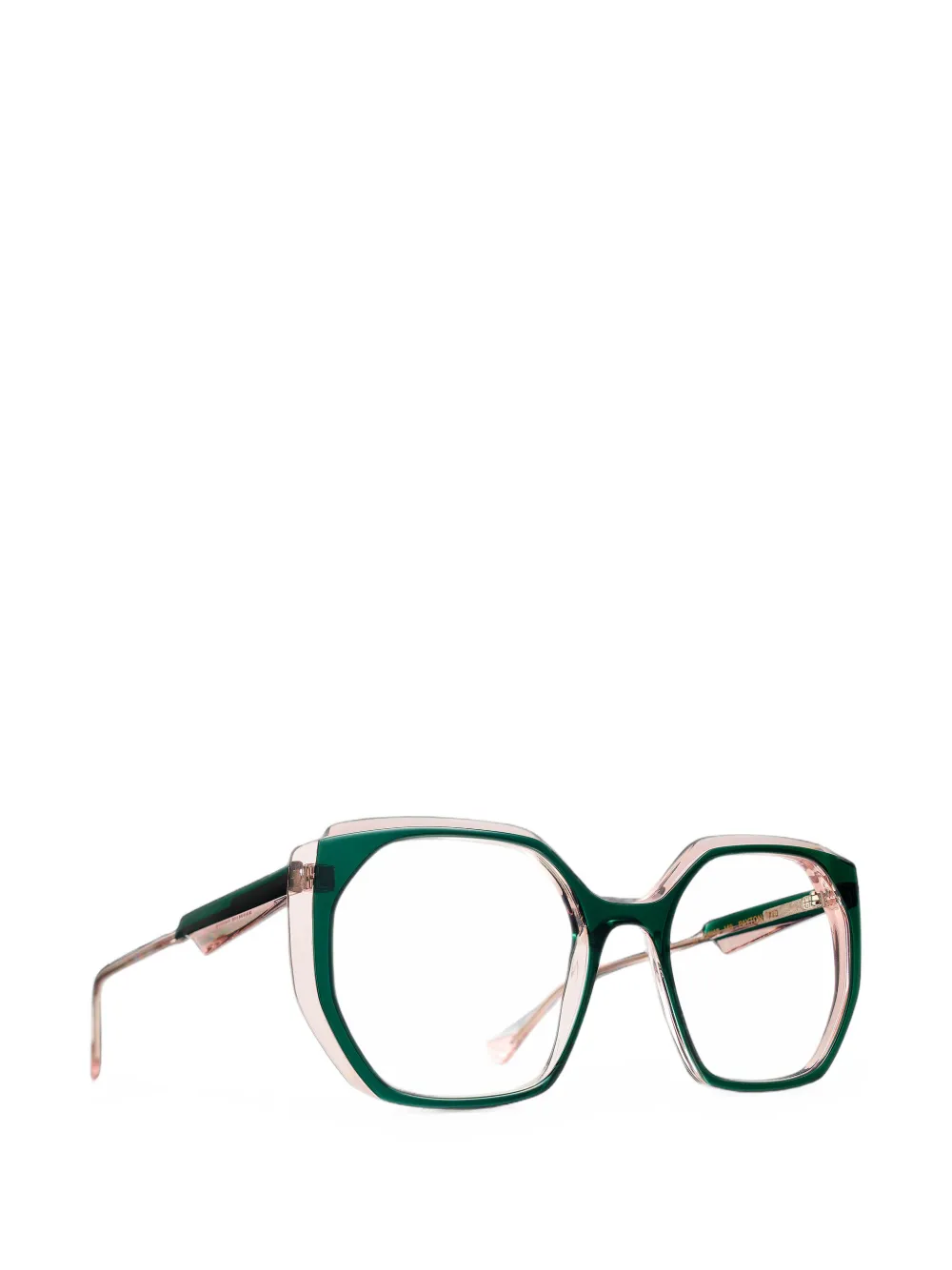 Caroline Abram Payton Geometric-frame Glasses In Green
