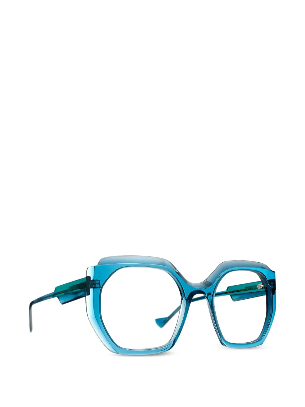 Caroline Abram Petula geometric-frame glasses - Blu