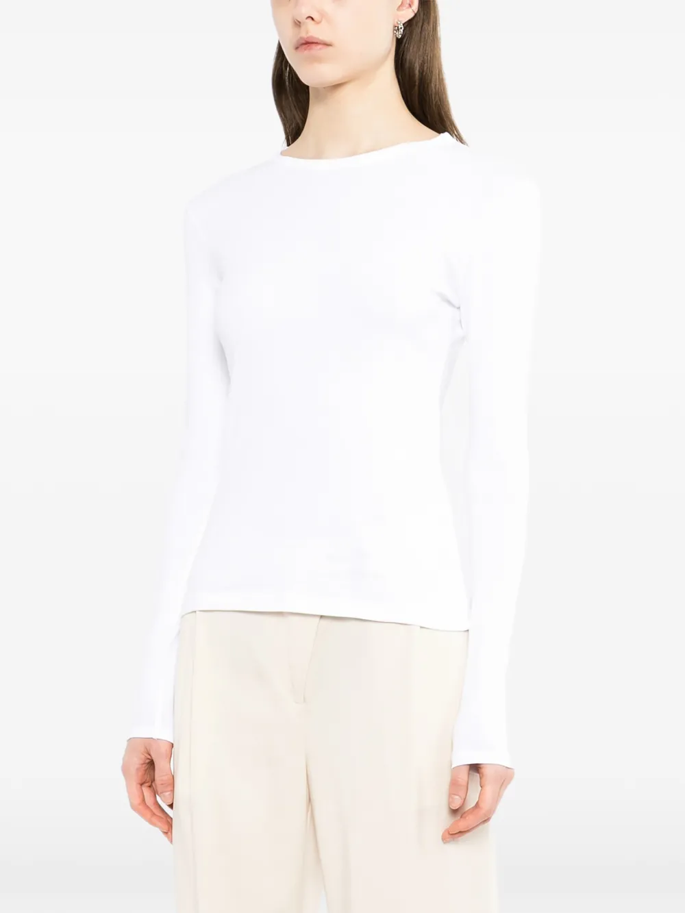 By Malene Birger T-shirt met lange mouwen Wit