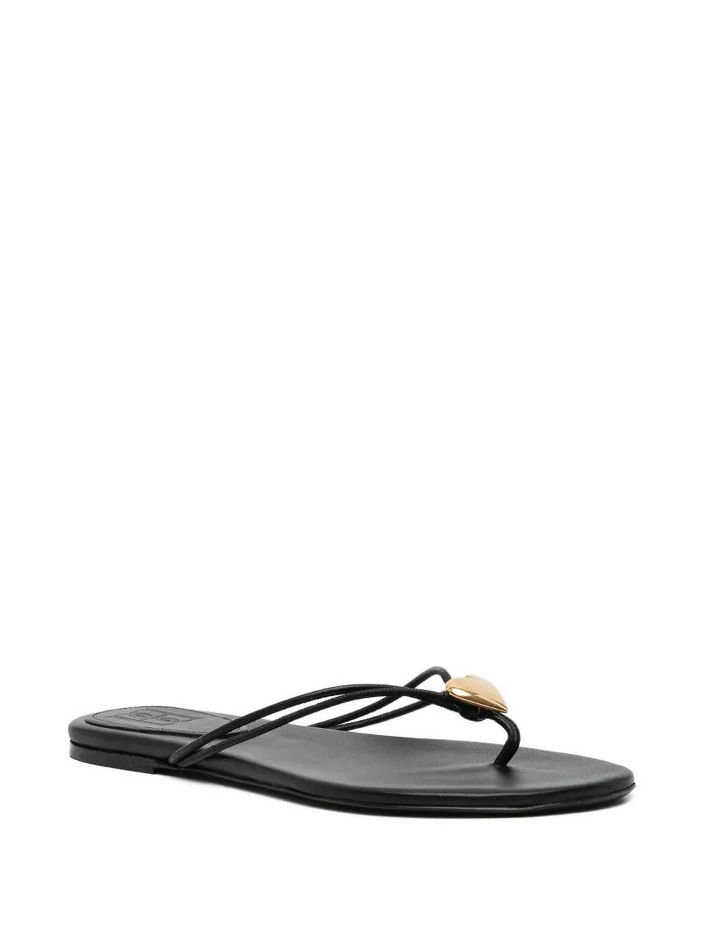 By Malene Birger natta heart sandals Zwart