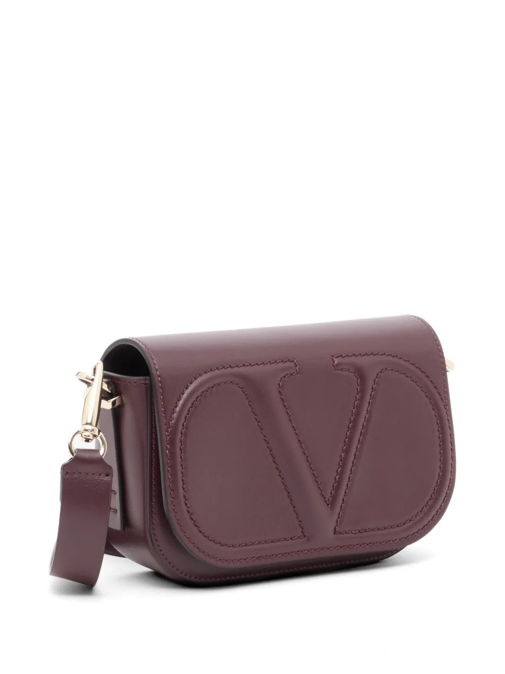 Valentino Garavani VLogo Walk kleine kalfsleren crossbodytas Paars