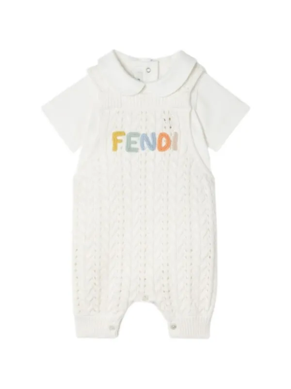 Fendi Kids ロゴ ロンパース | ニュートラル | FARFETCH JP