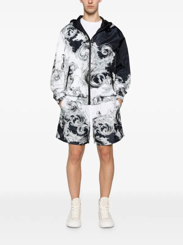 Versace Jeans Couture baroque-print Hooded Jacket | White