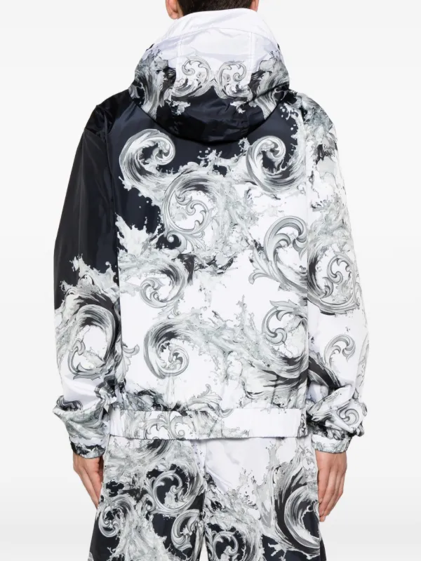 Versace Jeans Couture baroque-print Hooded Jacket | White
