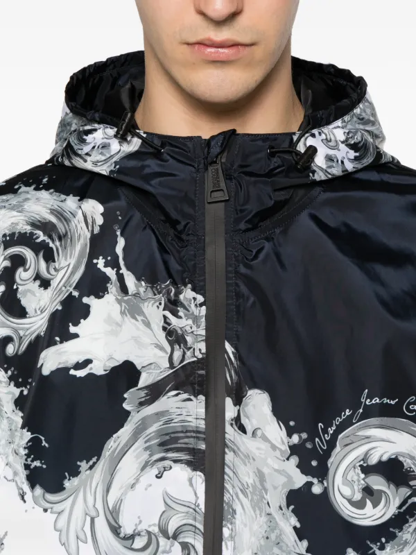 Versace Jeans Couture baroque-print Hooded Jacket | White