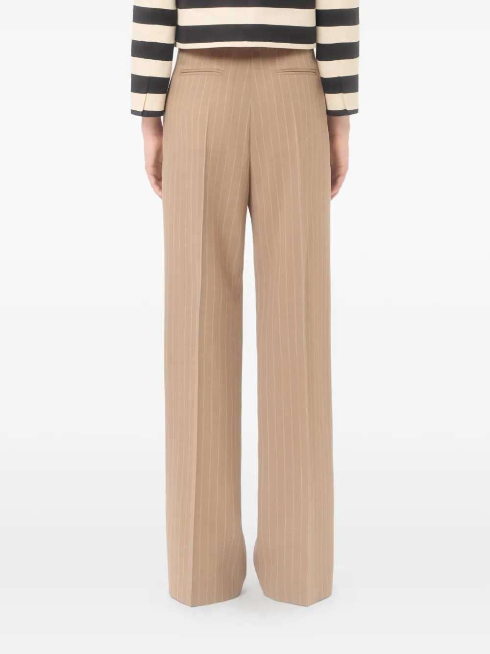 Valentino Garavani Pantalon met krijtstreep Beige