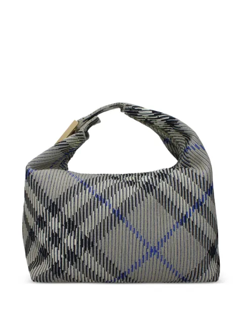 Burberry plaid-pattern tote bag