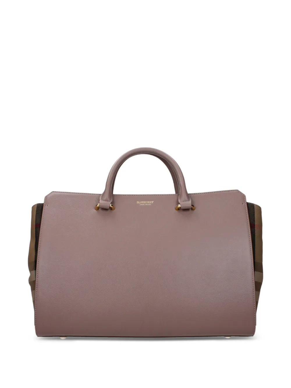 Burberry Banner check-panel tote bag - Grigio