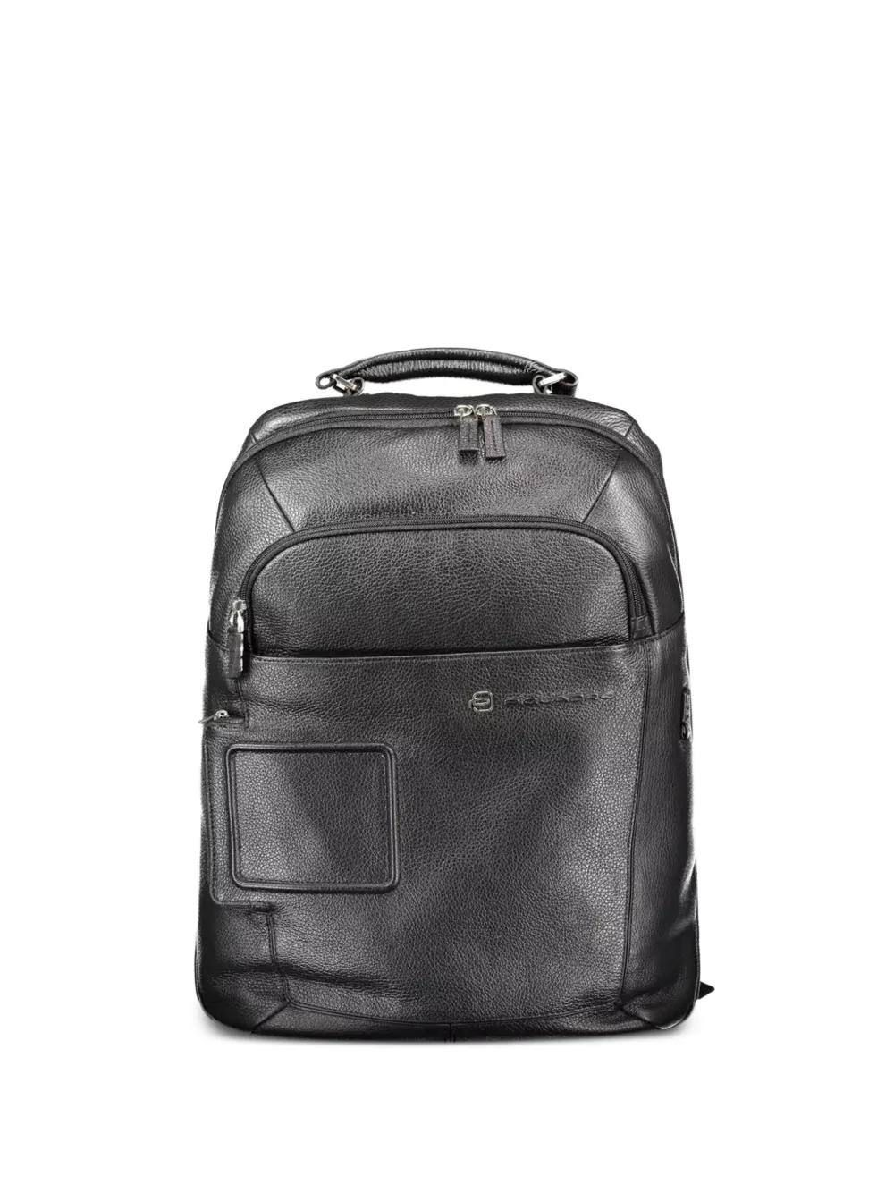 PIQUADRO pebbled leather backpack - Nero