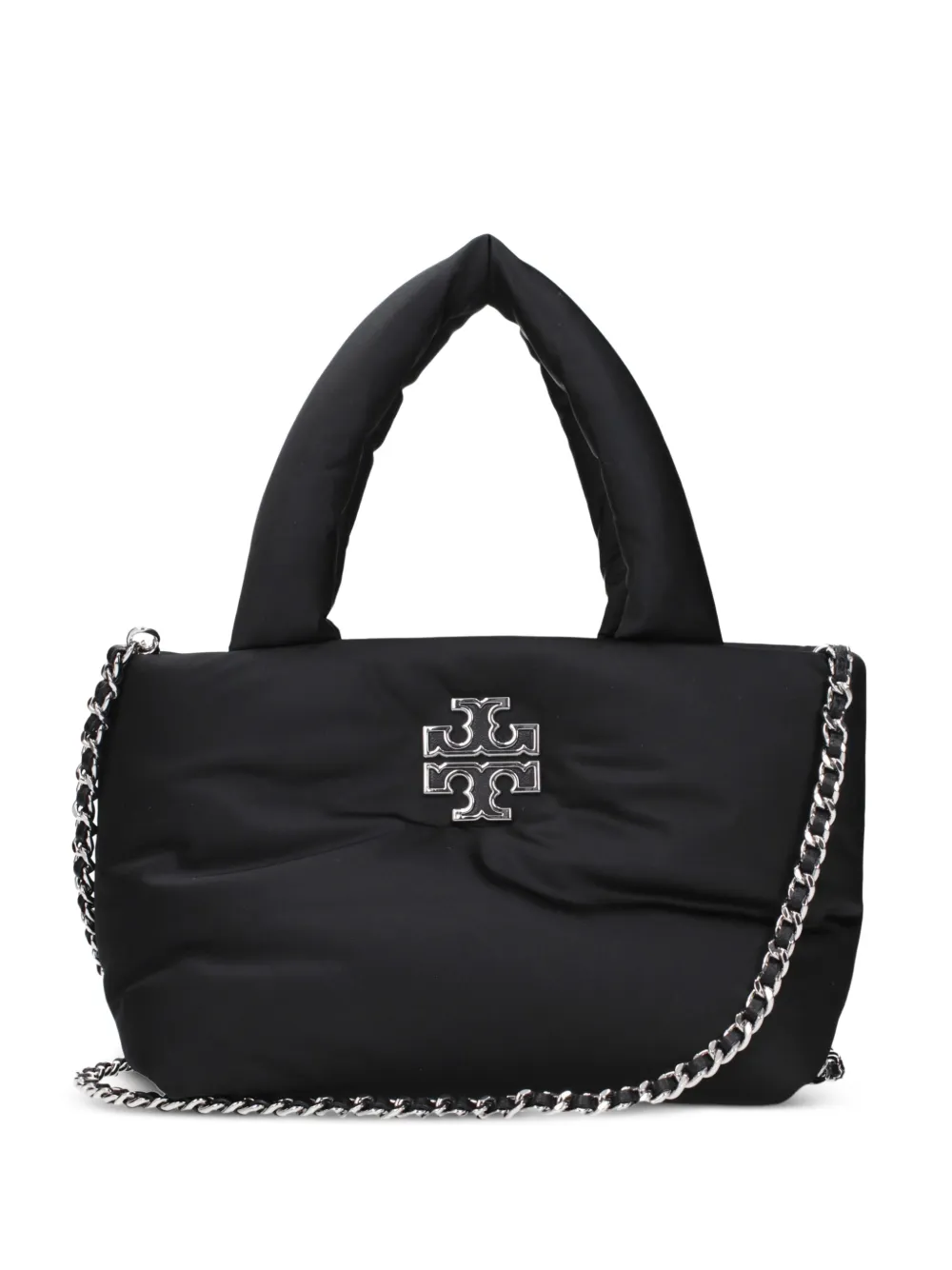 Tory Burch logo-detail chain tote bag - Nero
