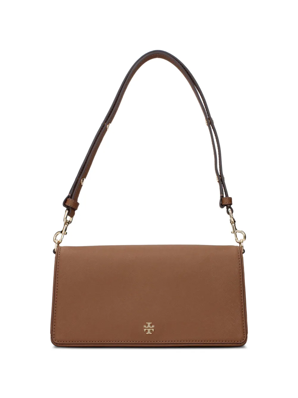 Tory Burch logo-plaque shoulder bag - Marrone