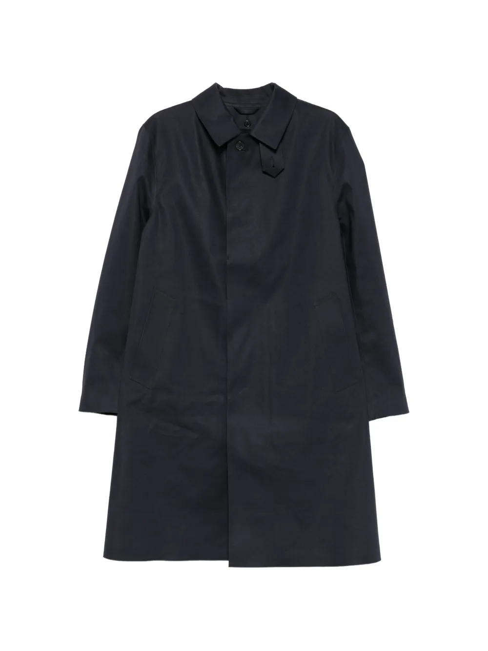 Mackintosh Dunkeld throat-latch concealed-fastening coat - Blue