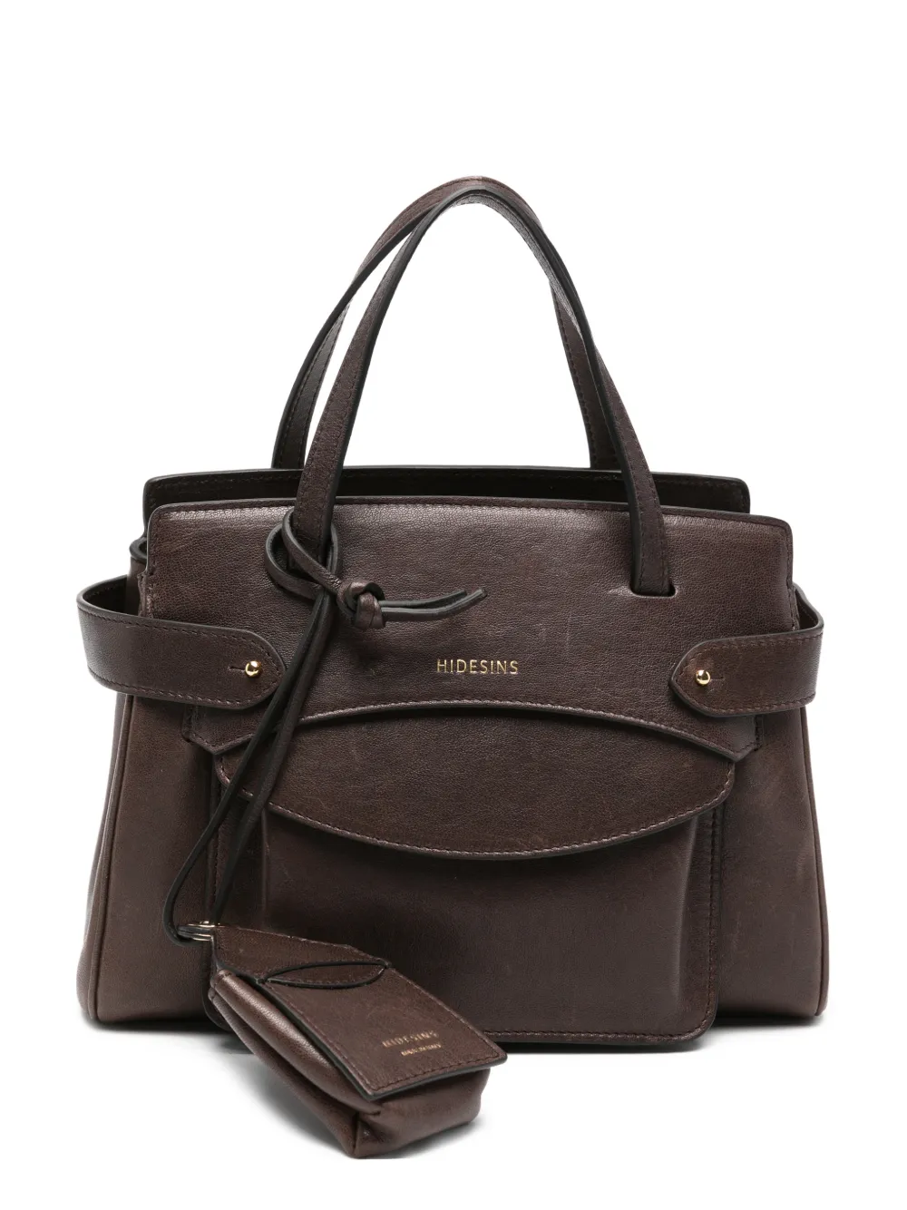 HIDESINS LB26 logo-stamp tote bag - Marrone
