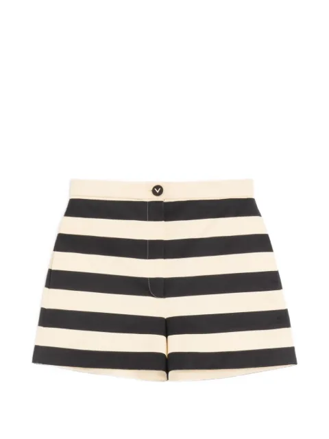 Valentino Garavani cotton satin shorts with Maxi Barré stripe