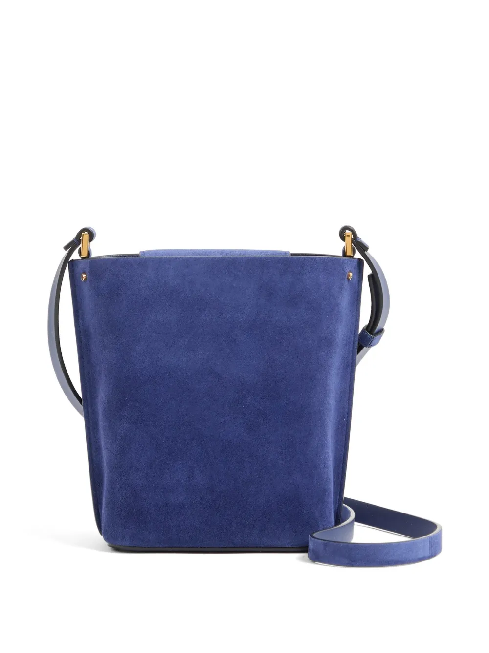 Valentino Garavani Kleine Fill Me suède bucket-tas Blauw