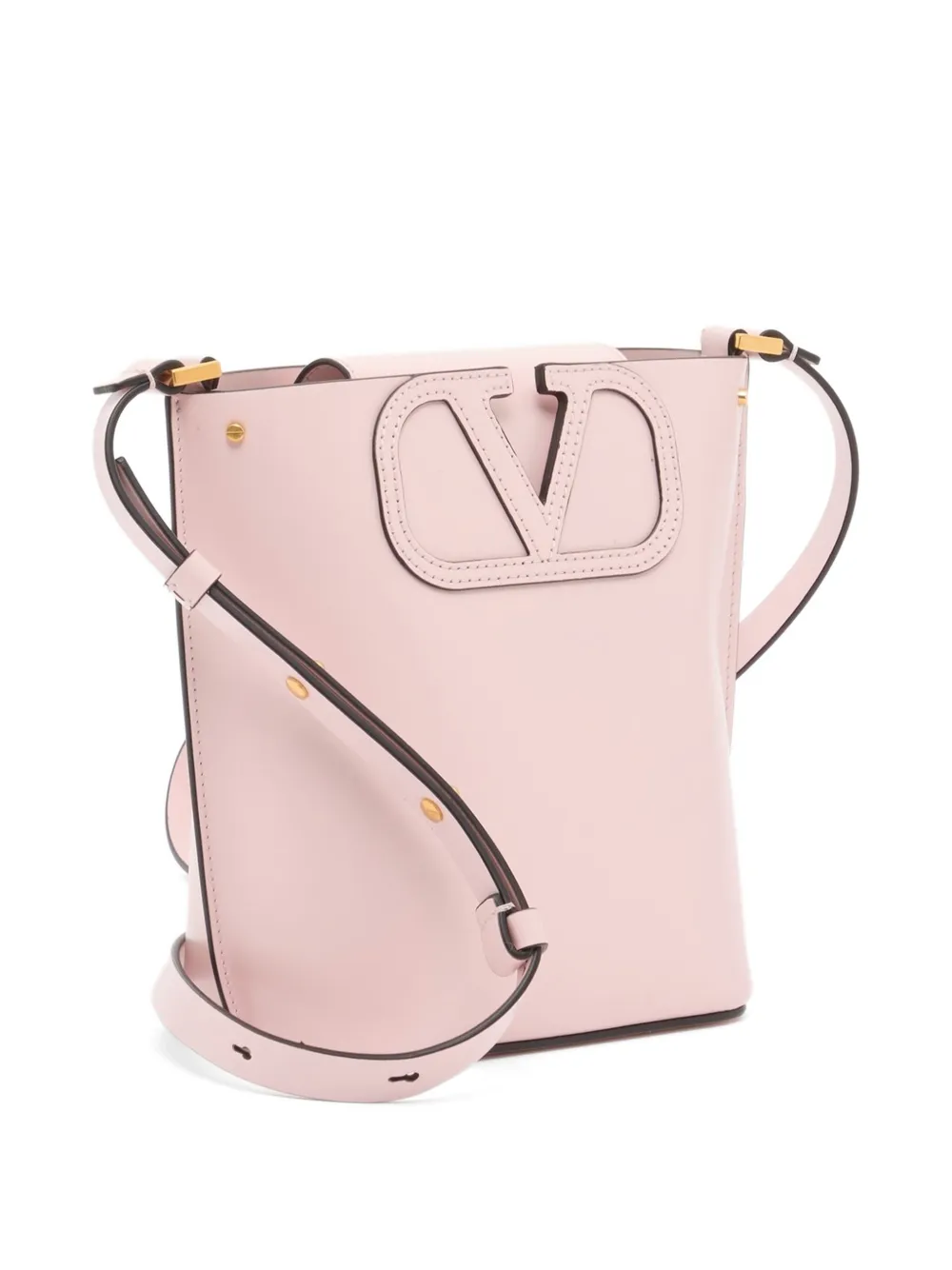 Valentino Garavani Fill Me kleine kalfsleren bucket-tas Roze
