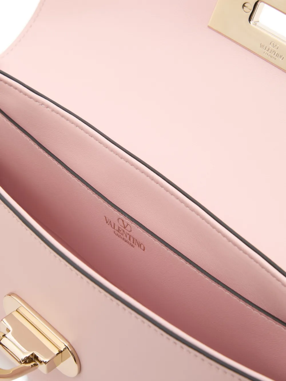 Valentino Garavani Rockstud kalfsleren schoudertas Roze
