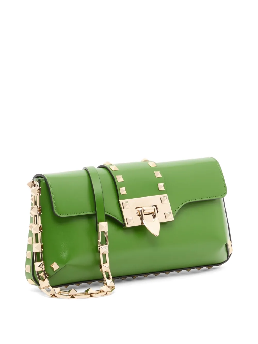 Valentino Garavani Rockstud kalfsleren schoudertas Groen