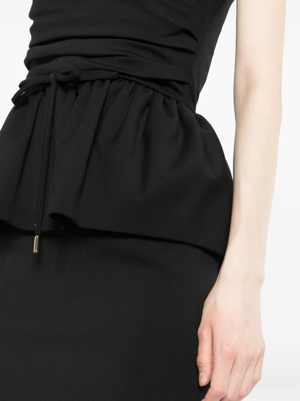 DSQUARED2 Strapless jurk met peplum taille Zwart