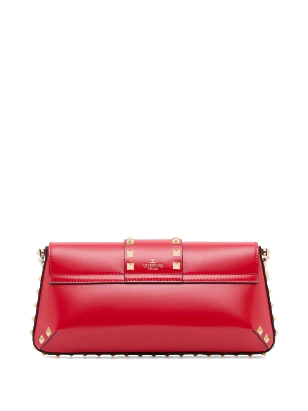 Valentino Garavani Rockstud kalfsleren schoudertas Rood
