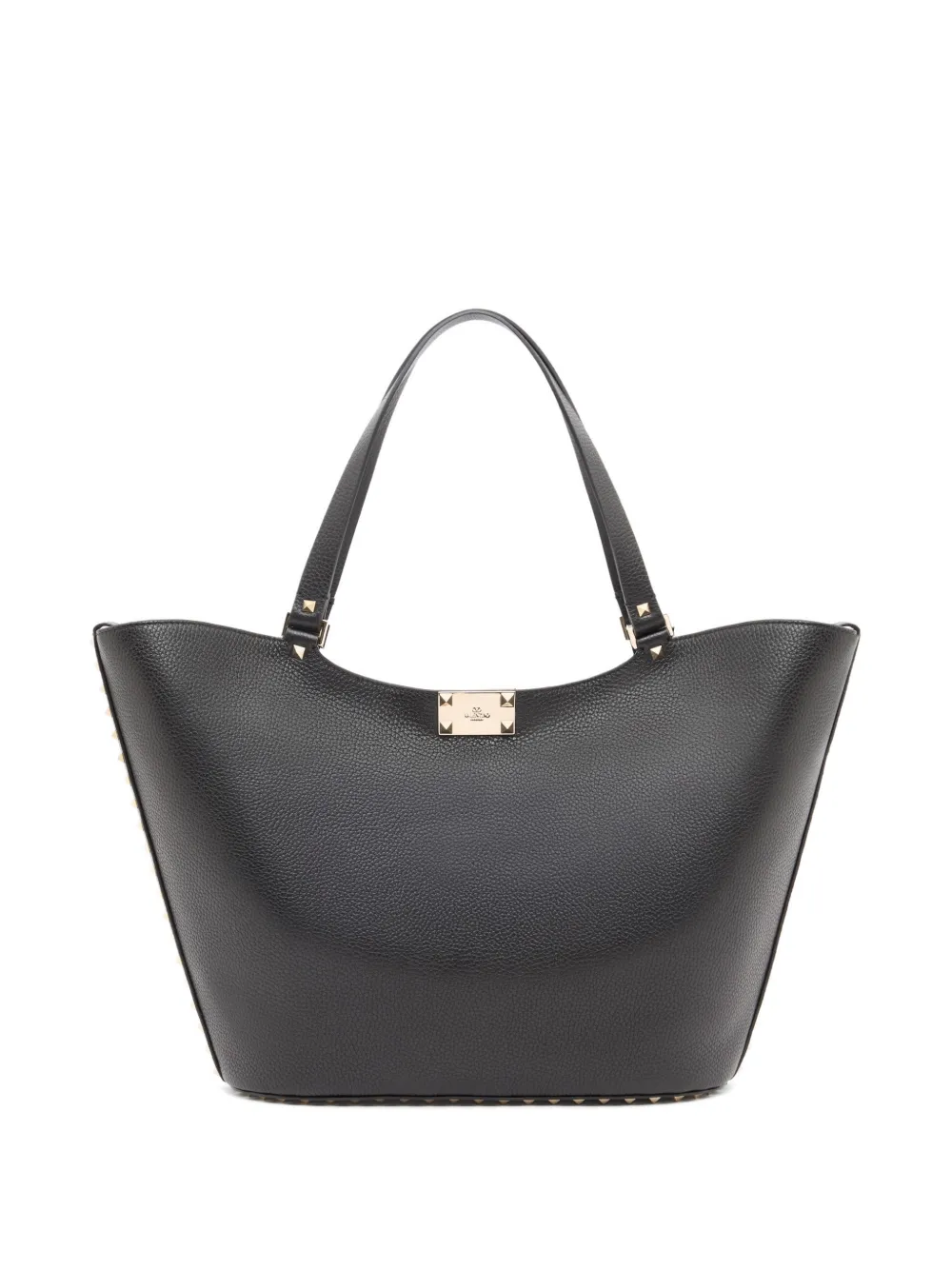 Valentino Garavani Rockstud shopper van korrelig kalfsleer Zwart