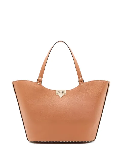 Valentino Garavani Rockstud grainy calfskin shopping bag