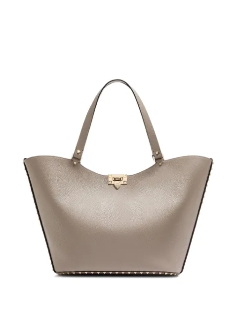 Valentino Garavani Rockstud grainy calfskin shopping bag