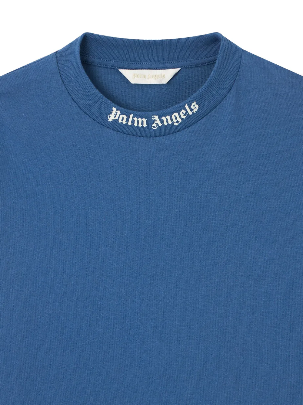 Palm Angels Kids T-shirt met logoprint Blauw