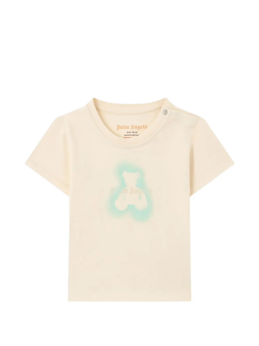Palm Angels Kids Spray Bear T-shirt - Toni neutri