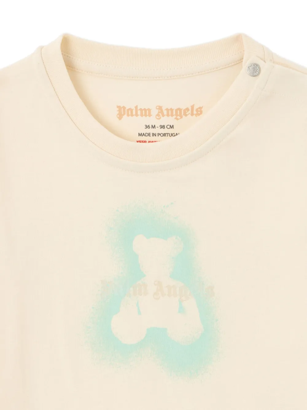 Palm Angels Kids T-shirt met beerprint Beige
