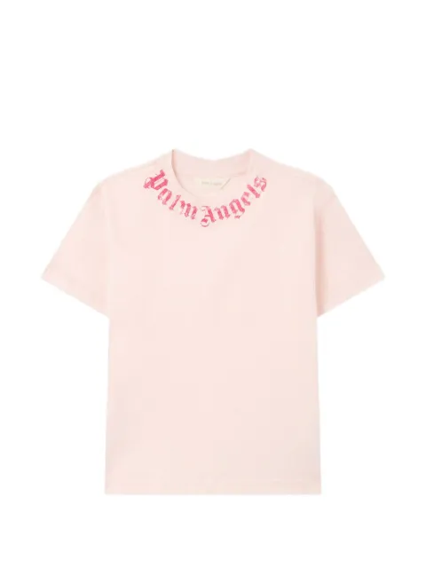 Palm Angels Kids playera cepillada con logo estampado