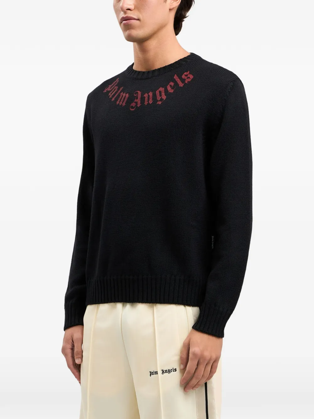 Palm Angels Trui met geborduurd logo Zwart
