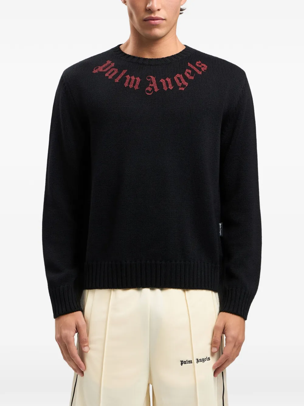 Palm Angels Trui met geborduurd logo Zwart