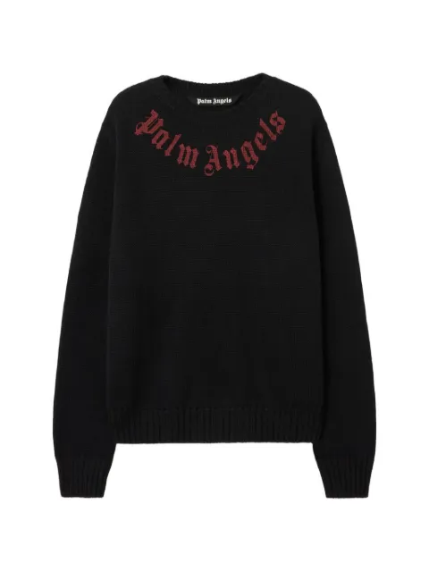 Palm Angels logo-embroidered sweater