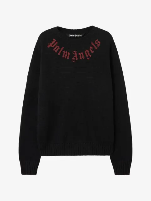 Palm Angels suéter con logo bordado