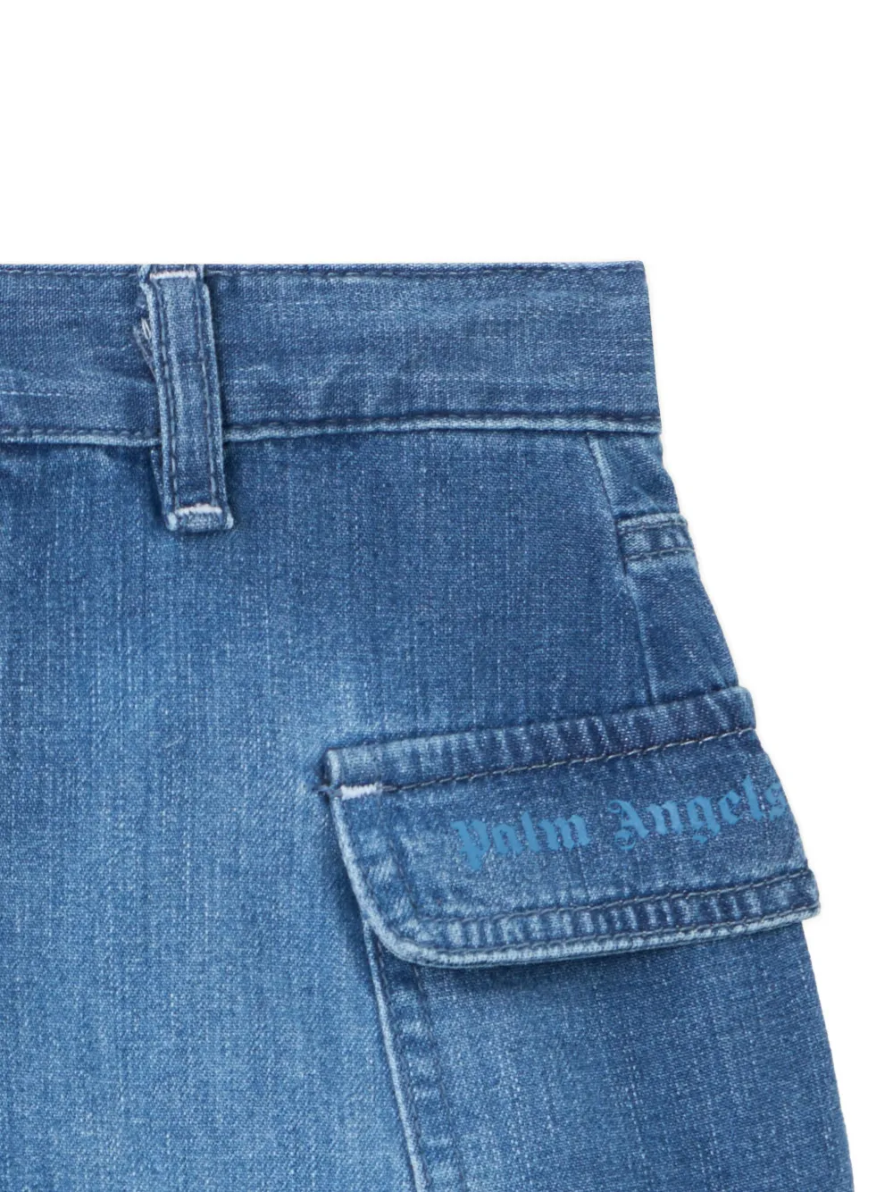 Palm Angels Kids Cargo mini-rok Blauw