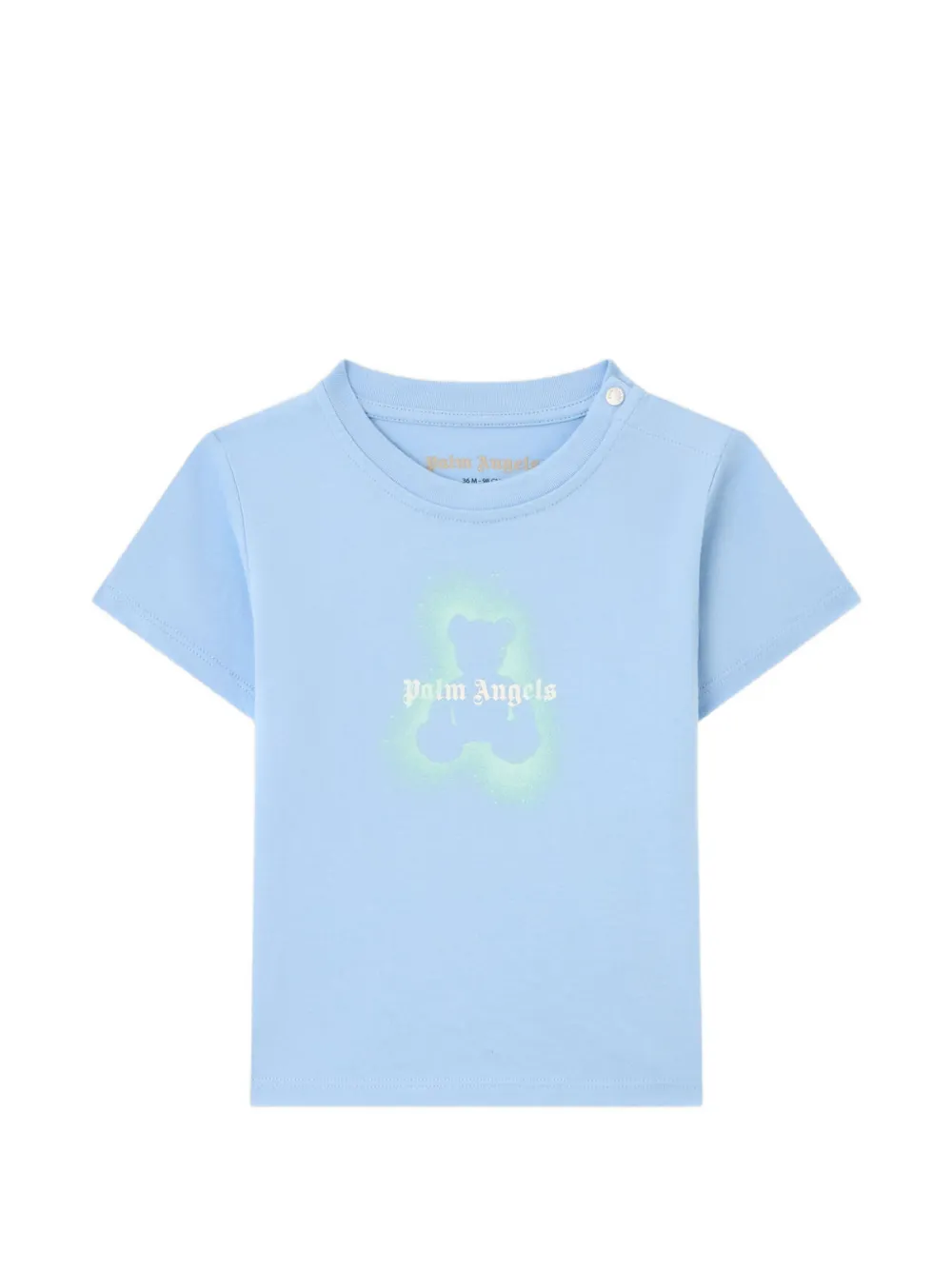 Palm Angels Kids Spray Bear T-shirt - Blu