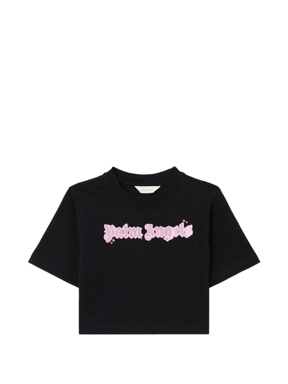 Palm Angels Kids stud-embellished cropped T-shirt - Nero