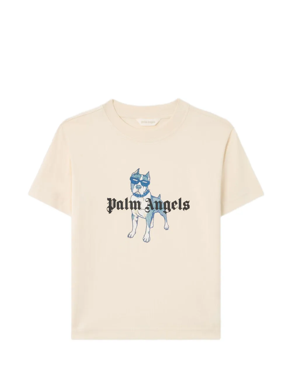 Palm Angels Kids logo-print T-shirt - Toni neutri