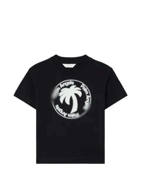 Palm Angels Kids playera con palmeras estampadas