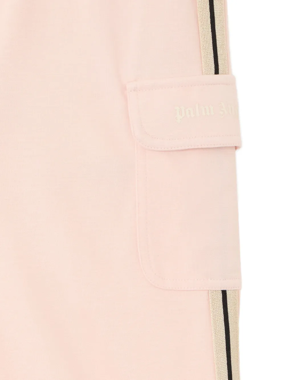 Palm Angels Kids Cargo broek met zijstreep Roze