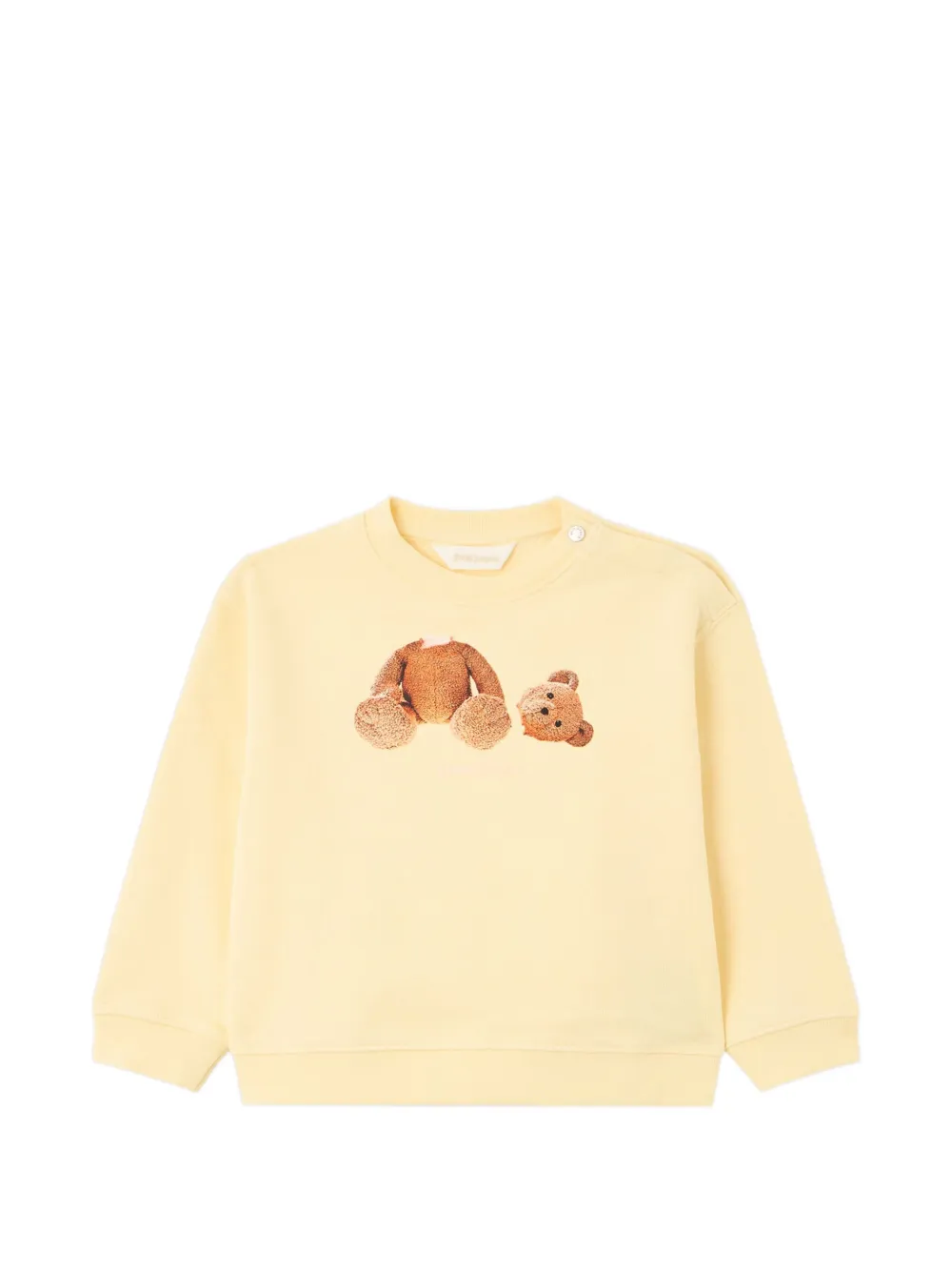 Palm Angels Kids bear print sweater - Giallo