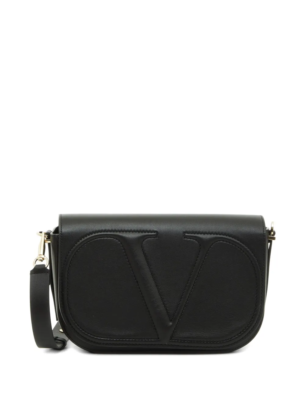 Valentino Garavani Borsa a spalla VLogo Walk in pelle di vitello - Nero